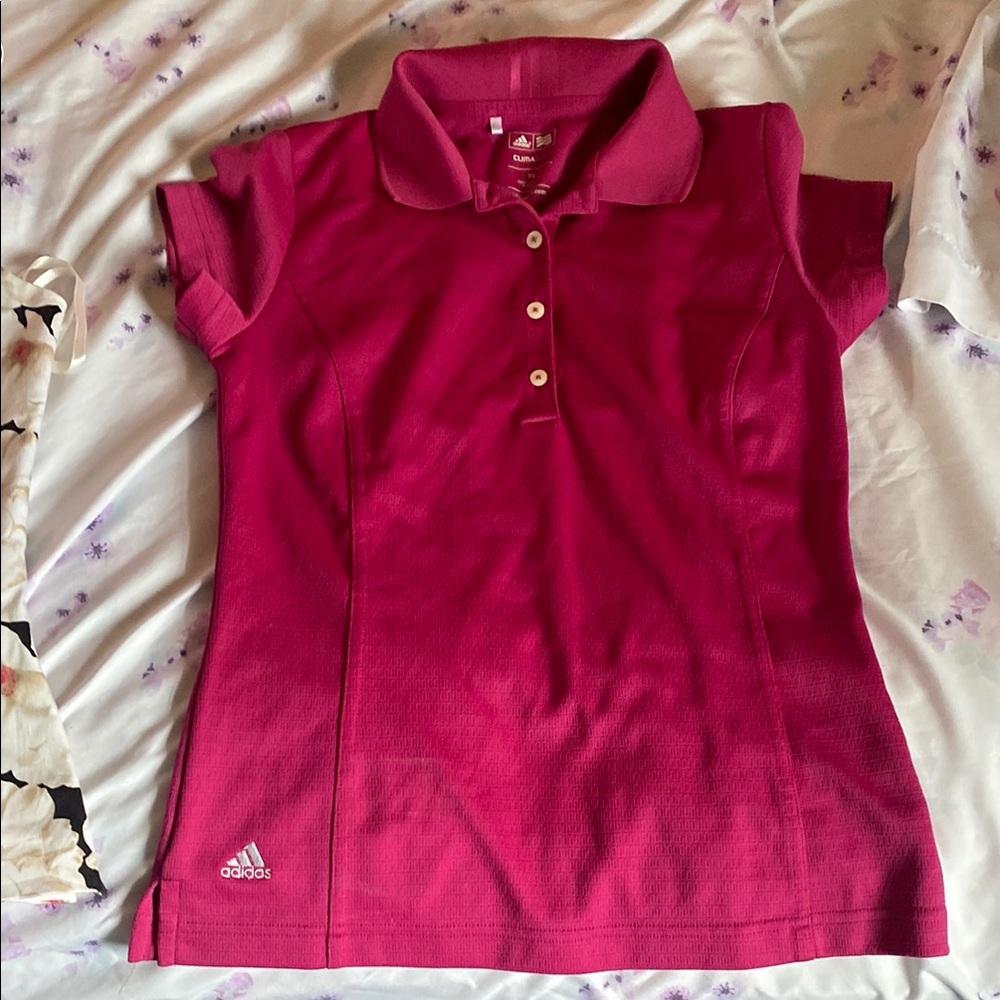 Adidas adult Pink Polo Shirt
